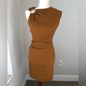 Zara elasticized linen dress